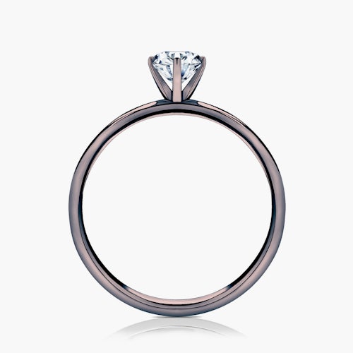 Pierścionek zaręczynowy SAVICKI: czarne złoto, diament